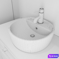 Furniture for bathroom, sink and faucet IKEA 3D Model Corona