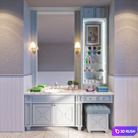 Bathroom Decor 3D Model Corona
