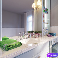 Bathroom Decor 3D Model Corona