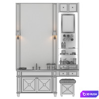 Bathroom Decor 3D Model Corona