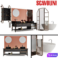 Scavolini Diesel Open Workshop Bathroom set 3D Model