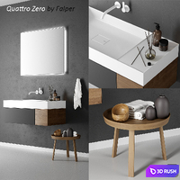 Washbasin Falper Quattro Zero 3D Model Corona