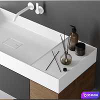 Washbasin Falper Quattro Zero 3D Model Corona