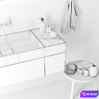Washbasin Falper Quattro Zero 3D Model Corona