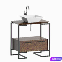 Cabinet with a sink in the bath MOBO ARIYA 3D Model Vray