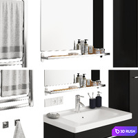 Ikea Godmorgon set 1 3D Model Vray, Corona