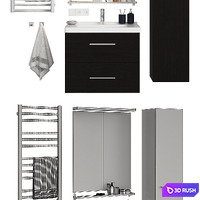 Ikea Godmorgon set 1 3D Model Vray, Corona