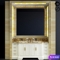 Bathroom Furniture 8 3D Model Vray, Corona