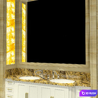 Bathroom Furniture 8 3D Model Vray, Corona