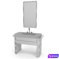 Armani Roca Baia Washbasin 3D Model Vray