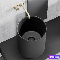 GALASSIA Core Countertop Ceramic Washbasin Set 1 3D Model Corona
