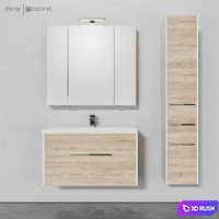 Furniture set Augusta 58/75/100 sonoma oak 3D Model Vray, Corona