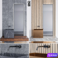 Bathroom furniture 1 3D Model Vray, Corona