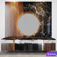 Bath set 3D Model Vray, Corona