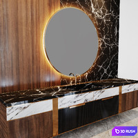 Bath set 3D Model Vray, Corona