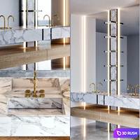 Bathroom furniture 59 3D Model Vray, Corona
