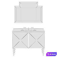 Devon &amp; Devon jetset 2 vanity unit 3D Model Vray, Corona