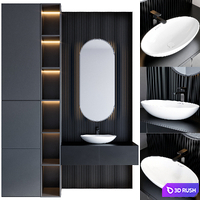 Bathroom furniture 60 3D Model Vray, Corona
