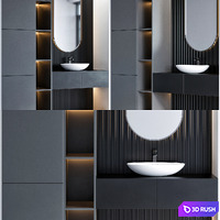 Bathroom furniture 60 3D Model Vray, Corona
