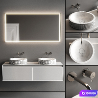 Antonio Lupi Panta Rei + Pixel Vanity Unit Set 3 3D Model Vray, Corona