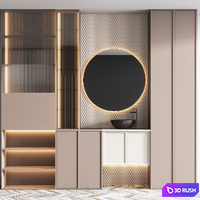 Bath set 5 3D Model Vray, Corona
