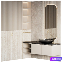 Bathroom furniture 23 3D Model Vray, Corona