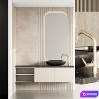 Bathroom furniture 23 3D Model Vray, Corona