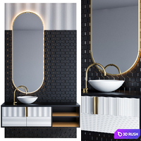 Bathroom furniture 64 3D Model Vray, Corona