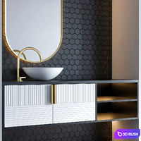 Bathroom furniture 64 3D Model Vray, Corona
