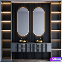 Bathroom furniture 63 3D Model Vray, Corona