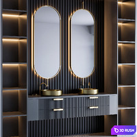Bathroom furniture 63 3D Model Vray, Corona