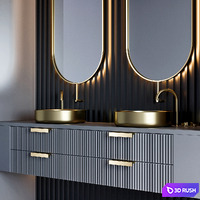 Bathroom furniture 63 3D Model Vray, Corona