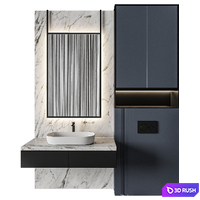 Luxury Bathroom 45 3D Model Vray, Corona