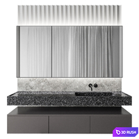 Luxury Bathroom 58 3D Model Vray, Corona