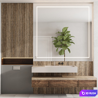 Bathroom furniture by inbani faucet set 10 3D Model Vray, Corona