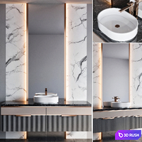 Bathroom furniture 77 3D Model Vray, Corona