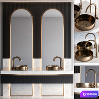 Bathroom furniture 79 3D Model Vray, Corona