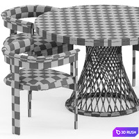 Darcy Dining Chair with Table 3D Model Corona