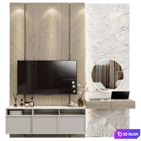 Room TV wall 13 3D Model Corona