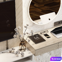Room TV wall 13 3D Model Corona