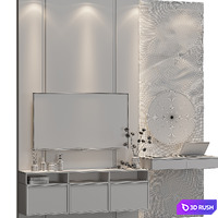 Room TV wall 13 3D Model Corona