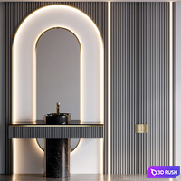 Bathroom furniture 82 3D Model Vray, Corona
