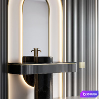 Bathroom furniture 82 3D Model Vray, Corona