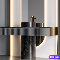 Bathroom furniture 82 3D Model Vray, Corona