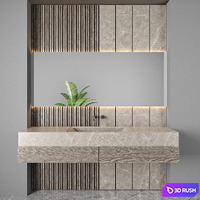 Bathroom furniture set 65 3D Model Vray, Corona