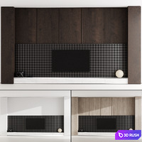 TV wall 09 3D Model Vray, Corona