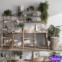 Home Office - Office Furniture 370 V 3D Model Vray