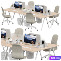 IKEA - Office workplace 32 3D Model Vray, Corona