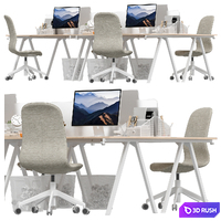 IKEA - Office workplace 32 3D Model Vray, Corona