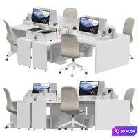 IKEA - Office workplace 25 3D Model Vray, Corona